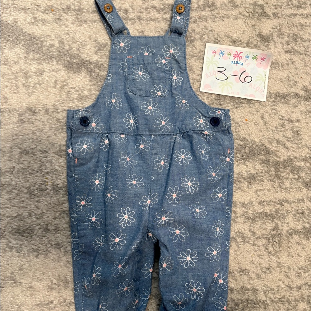 Gymboree Denim Floral Kids Overalls